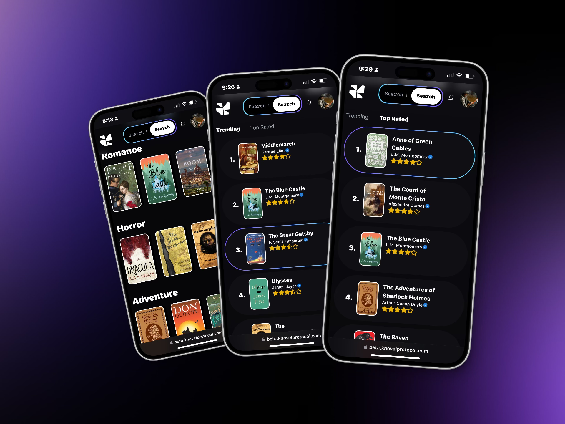 Graphic of a close up of a website depicting an Our Projects page with sample project names and dates.